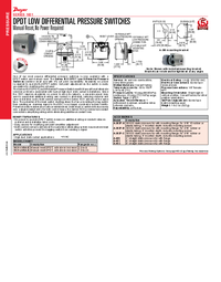 Thumbnail of document Data Sheet - 1831 - DPDT Low Differential Pressure Switches